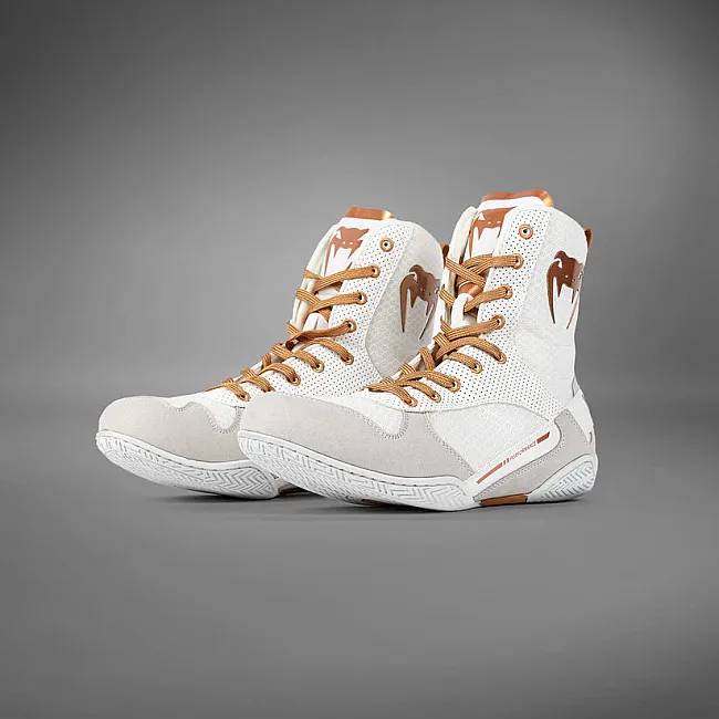 Боксерки для бокса VENUM Elite White Gold