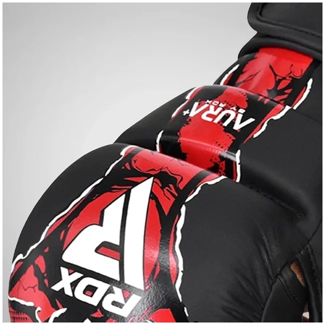 Перчатки для ММА RDX F-17 Aura Plus Grappling Shooter Black Red
