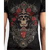 Рашгард VENUM Santa Muerte 5.0 Men's Short Sleeve Deep Black Gold