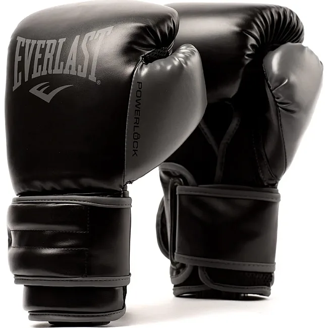 Перчатки для бокса EVERLAST Powerlock 2R Hook and Loop Black