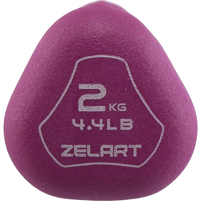 Гантель для фітнесу неопреновий ZELART TA-6998-2 (Фіолетовий)