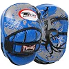 Лапа боксерська зігнута тренувальна шкіра TWINS TW4 23x18x6см 2штуки (Синій)