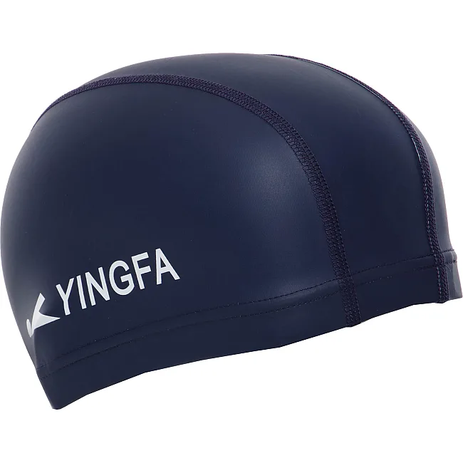 Шапочка для бассейна текстильная с покрытием PU YINGFA C0078 (Темно-синий)