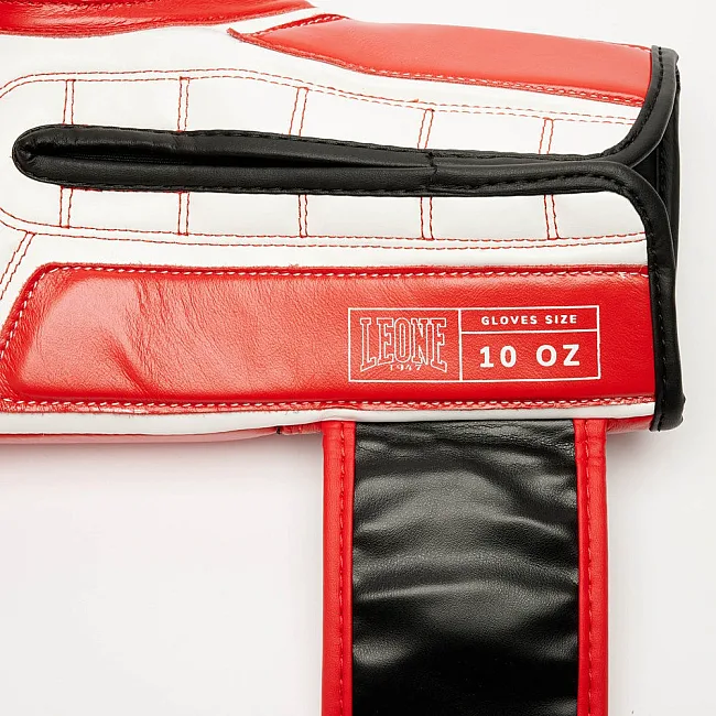 Боксерские перчатки Leone GN208 ICONIC Red (бинты 4м. в комплекте)