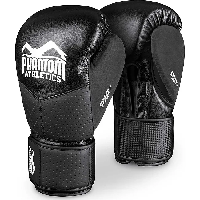 Боксерские перчатки Phantom RIOT Pro Black (капа в подарок)