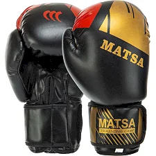 Перчатки для бокса PU MATSA MA-7301 (Черный)