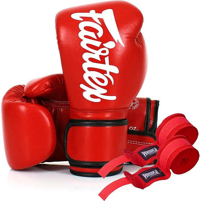 Боксерские перчатки Fairtex BGV14 Red (бинты в комплекте)