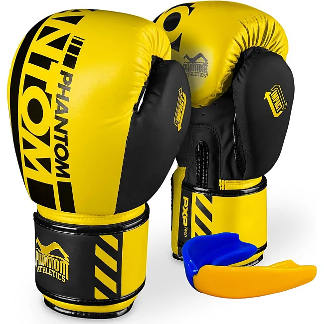 Боксерские перчатки Phantom APEX Neon Yellow (капа в подарок)