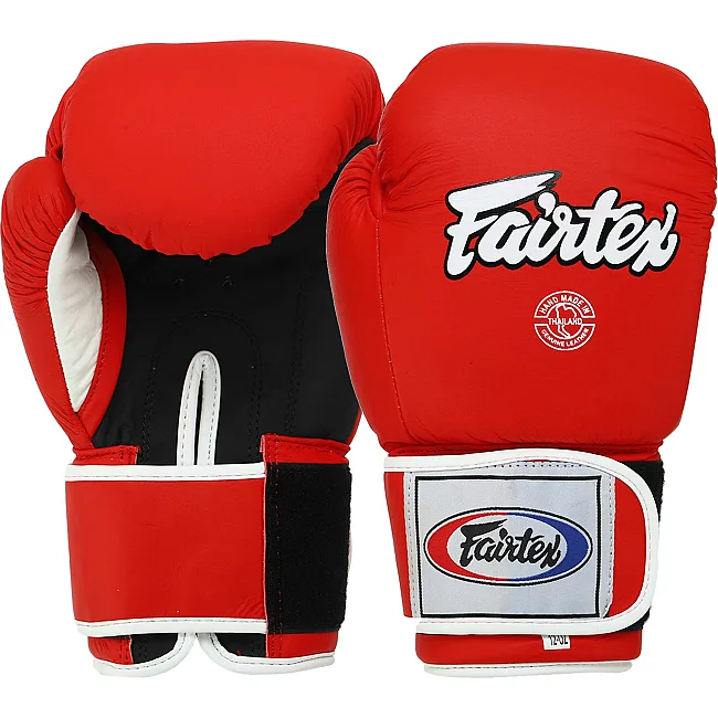 Перчатки для бокса кожаные FAIRTEX F-8577 MATT 12-14унций (Красный-черный)