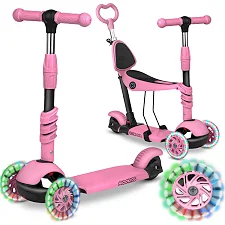 Самокат детский трехколесный Ricokids Todi розовый