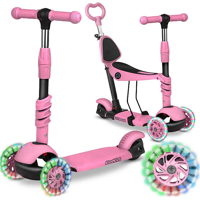 Самокат детский трехколесный Ricokids Todi розовый