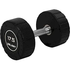 Гантель профессиональная CPU покрытие ZELART TA-3111-17_5 1шт 17,5кг