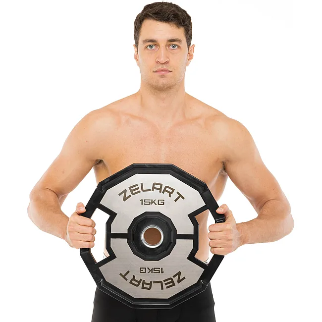 Млинці диски гумові 2 Handle металева втулка ZELART
 TA-4792-15 51мм 15кг