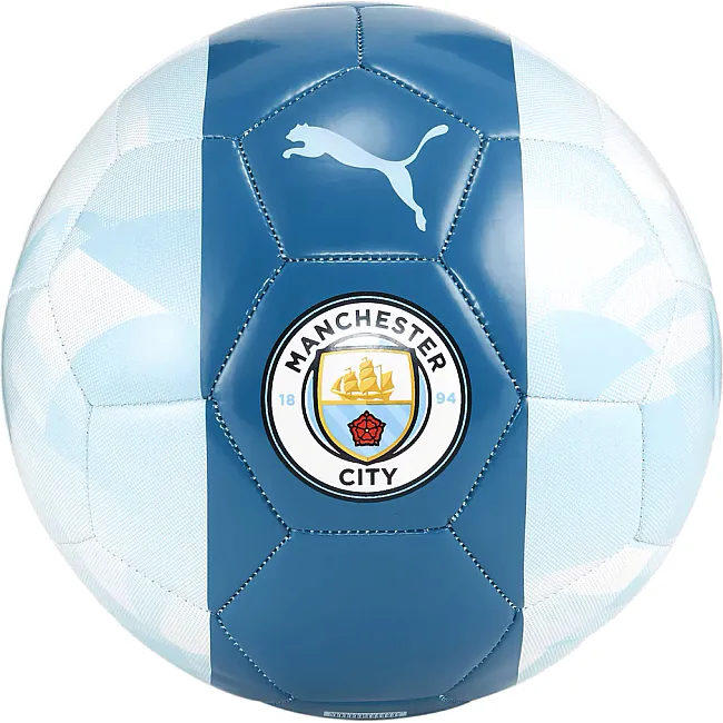 Футбольный мяч PUMA MCFC FtblCore Ball серебристый, голубой, синий 5