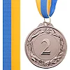 Медаль спортивна зі стрічкою SP-SPORT GLORY C-4327 ø6,5см (Срібний)