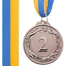 Медаль спортивная с лентой SP-SPORT GLORY C-4327 ø6,5см (Серебряный)