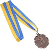 Медаль спортивная с лентой SP-SPORT
 FLIE C-3176 ø6,5см (Бронзовый)