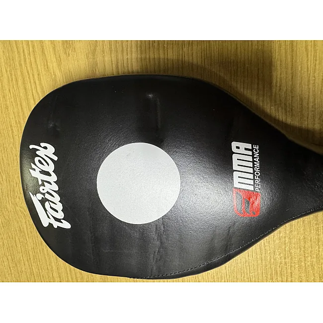 Уцінка! Одинарна ракетка для тхеквондо шкіряна FAIRTEX FTX034 2шт (Чорний)