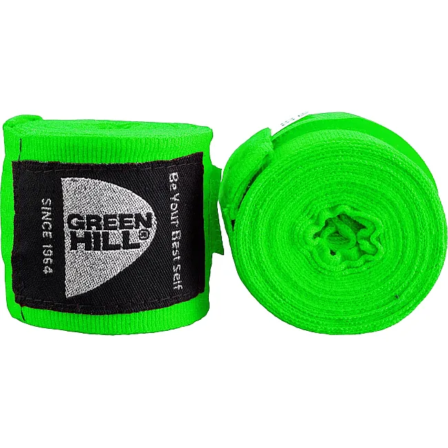 Бинты для бокса Green Hill эластик (Зеленый)