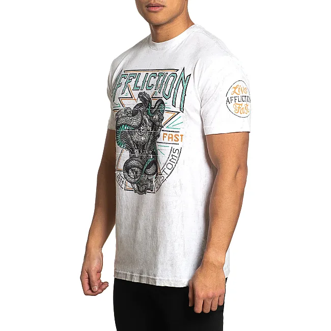 Футболка мужская AFFLICTION AC Ironsmith Tee White