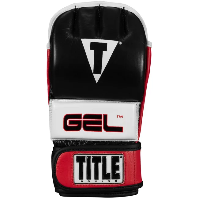 Перчатки снарядные TITLE Gel Incensed Wristband Heavy Black White Red