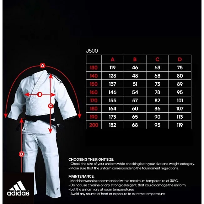 Кимоно для дзюдо Adidas Training (белый, J500W)