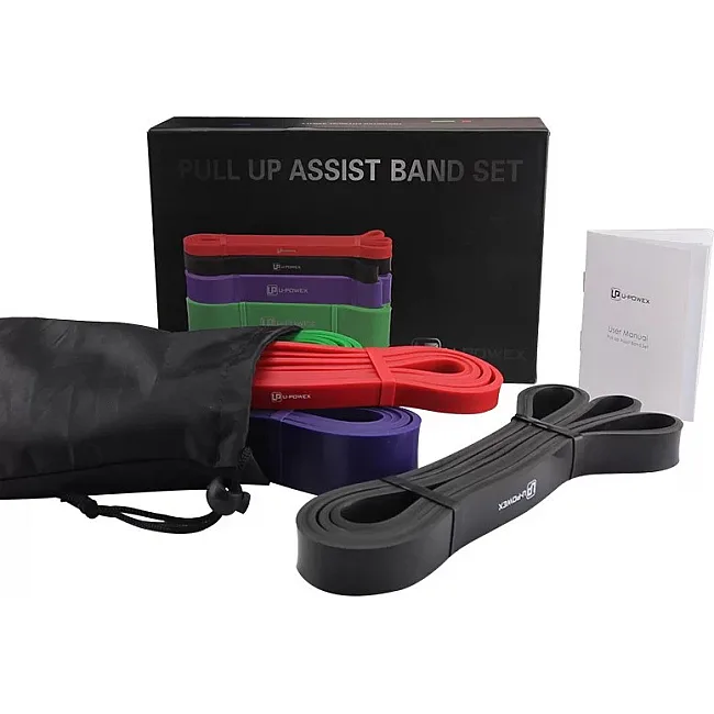 Резиновые петли для тренировок U-POWEX Power Band набор 4шт (4,5-57кг)