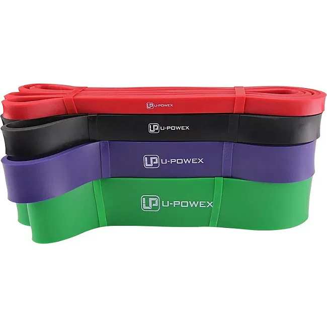 Резиновые петли для тренировок U-POWEX Power Band набор 4шт (4,5-57кг)