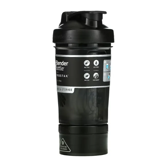 Спортивный шейкер BLENDERBOTTLE ProStak 22oz/650мл с 2-мя контейнерами Black