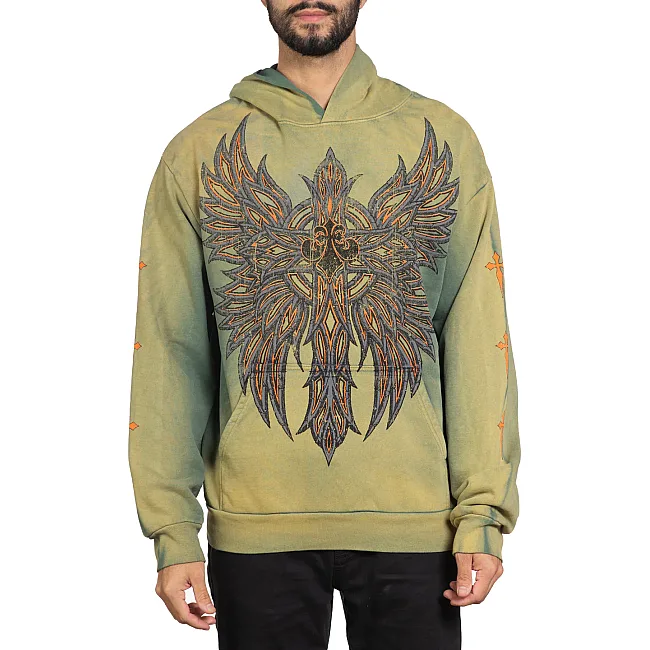 Толстовка AFFLICTION Absolution Po Vtg. Green Potassium Spay