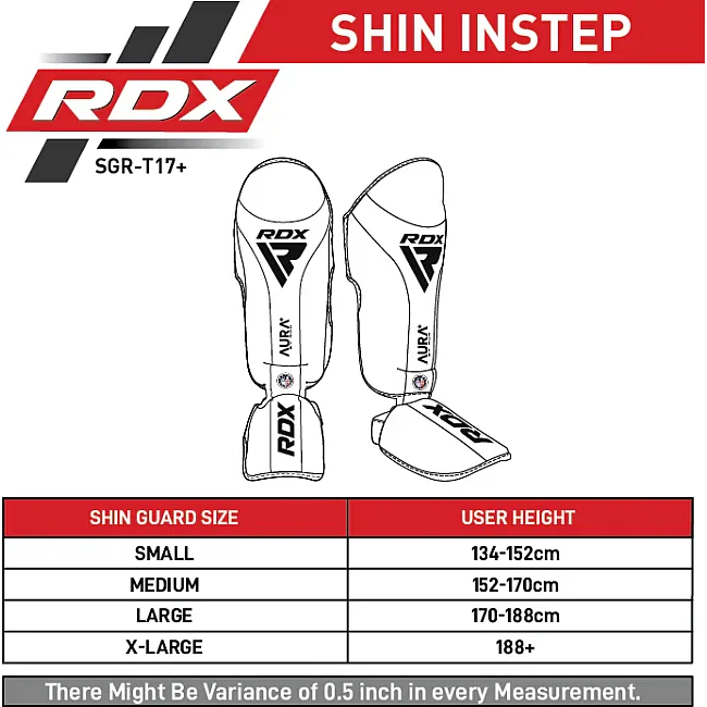 Защитные щитки для ног RDX SHIN INSTEP AURA PLUS T-17 BlueBlack