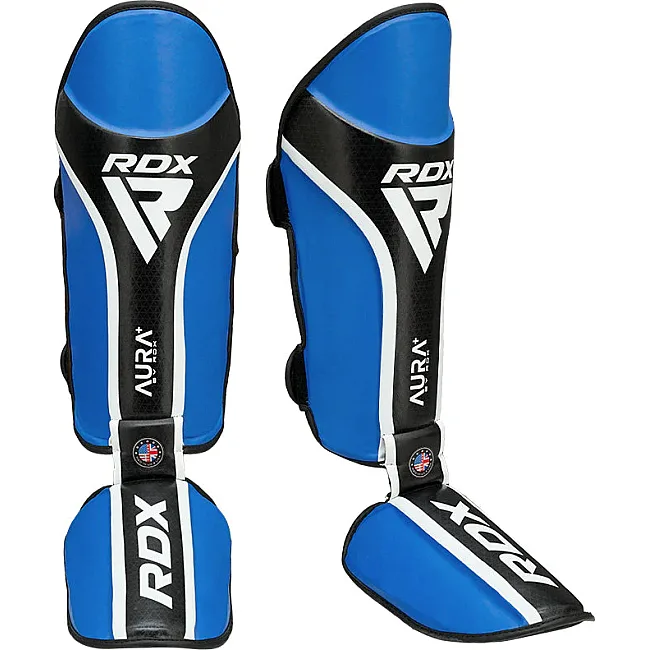 Защитные щитки для ног RDX SHIN INSTEP AURA PLUS T-17 BlueBlack