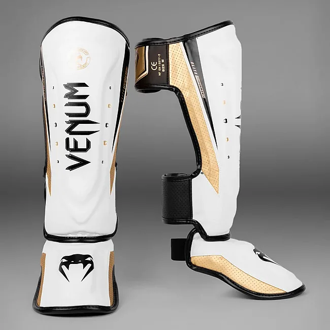 Захисні щитки для ніг VENUM Elite Evo White Gold