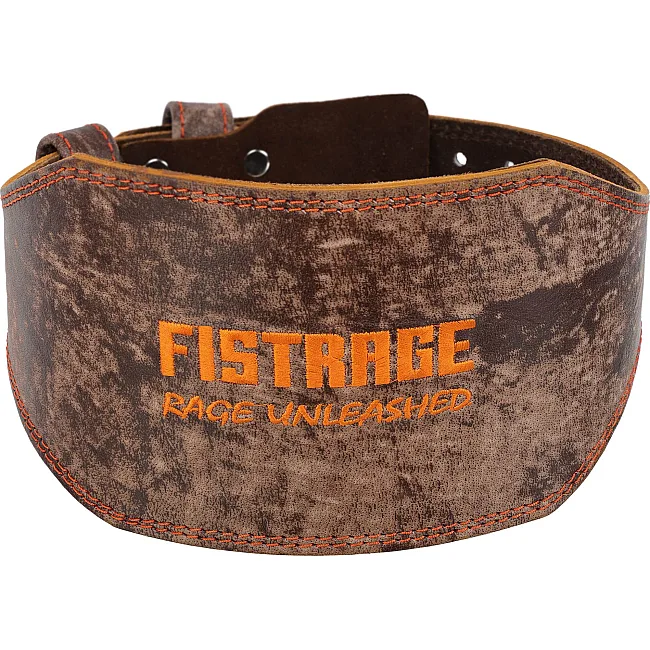 Распродажа! Пояс для тяжелой атлетики кожа FISTRAGE VL-4726 спинка-15см (Коричневый)
