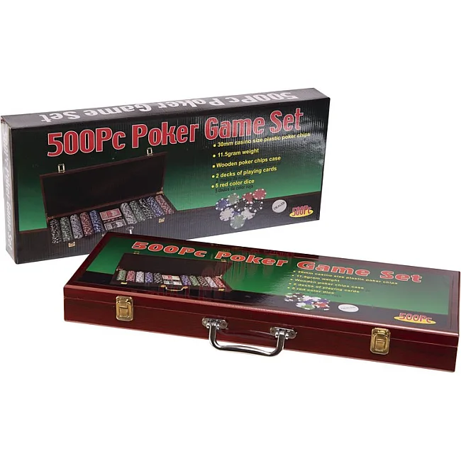 Уцінка! Набір для покеру в дерев'яному кейсі Poker game set SP-SPORT IG-6645 500 фішок