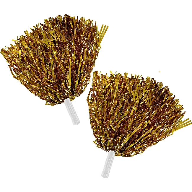 Помпони блискучі для чирлідингу з ручками SP-SPORT Pom-Poms C-0828 2шт (Золотий)