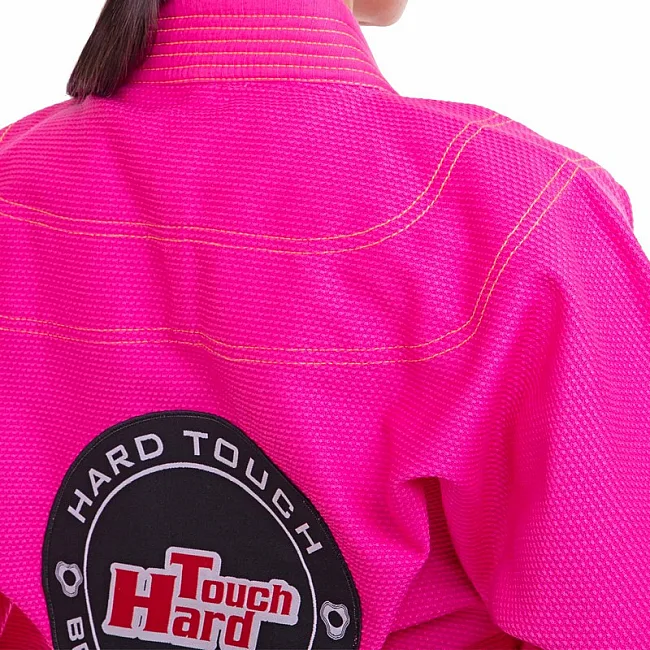 Кимоно для для бразильского джиу-джитсу BJJ женское розовое куртка штаны и пояс HARD TOUCH JJSL 130 см
-160 см
см
