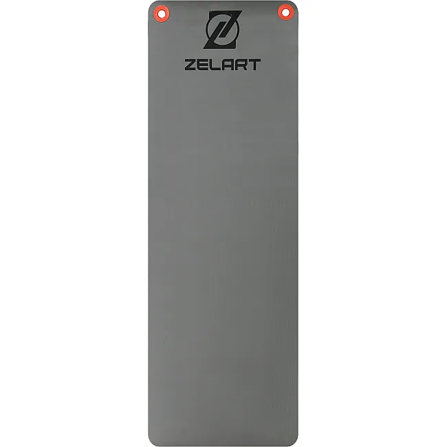 Коврик для фитнеса и спорта с люверсами для хранения ZELART
 FI-5319 180x61x1,25см (Серый)