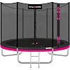 Батут THUNDER OUTSIDE PRO с наружной сеткой 10 футов 305 см черно-розовый
