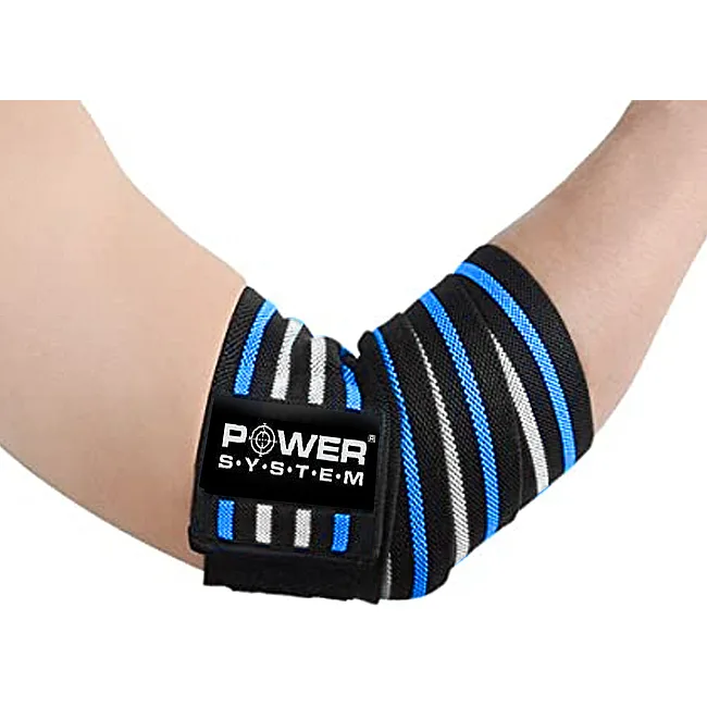 Бинты на локоть POWER SYSTEM PS-3600 Blue/Black (пара)