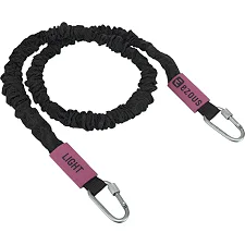 Трубчатый эспандер с карабином в защитном рукаве RESISTANCE TUBE WITH COVER EZOUS K-05-L нагрузка низкая