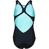 Купальник закрытый для девочек Arena MULTI COLOURS SWIMSUIT V BACK голубой, черный