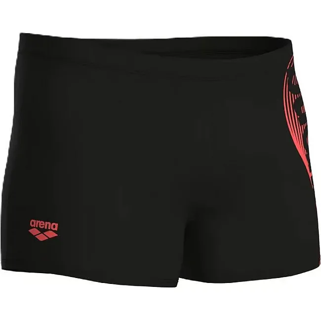 Плавки-шорты для мужчин Arena WAKE SWIM SHORT черный, коралловый