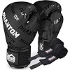 Боксерские перчатки Phantom APEX Velcro Black (Бинты 4м. в подарок)