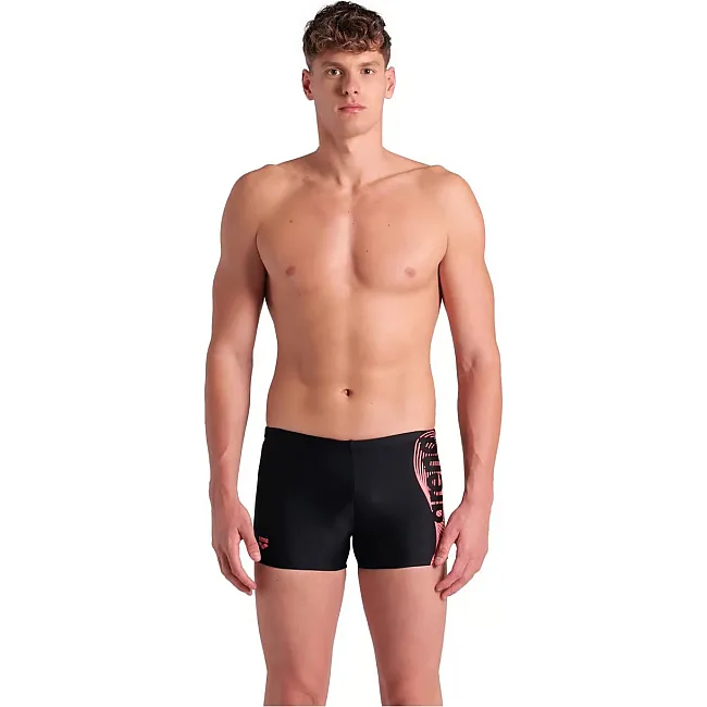 Плавки-шорты для мужчин Arena WAKE SWIM SHORT черный, коралловый