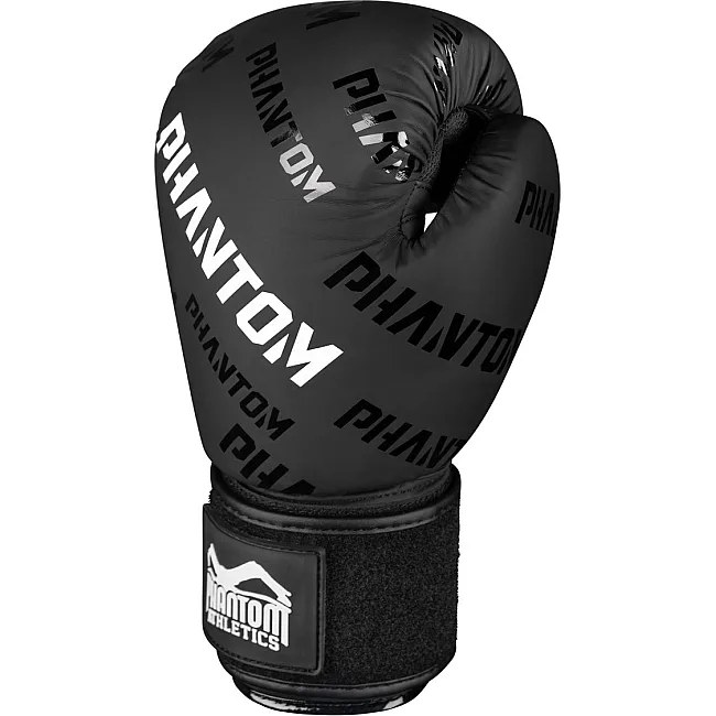 Боксерские перчатки Phantom APEX Velcro Black (Бинты 4м. в подарок)
