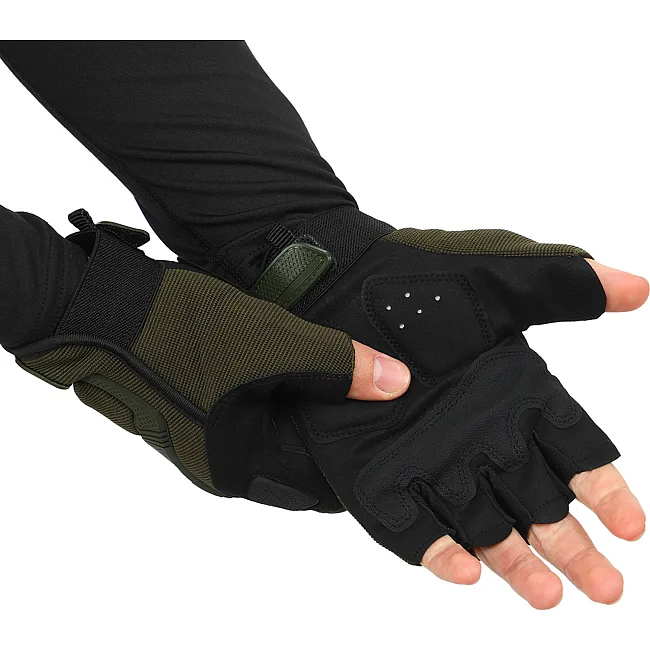 Тактические перчатки без пальцев MILITARY RANGERS BC-5628 (Черный)