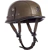 Открытый мотошлем Половина для чоппера Ретро-Каска Chengjunyue 108-B (Оливковый)
