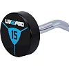 Штанга неразборная с фиксированным весом изогнутая полиуретановая LiveUp LP8011-15 длина-89,2см 15кг