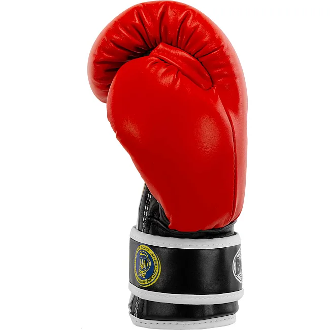 Распродажа! Перчатки для бокса профессиональные кожаные ФБУ BOXER Profi BO-2001 10-12унций (Синий-черный)